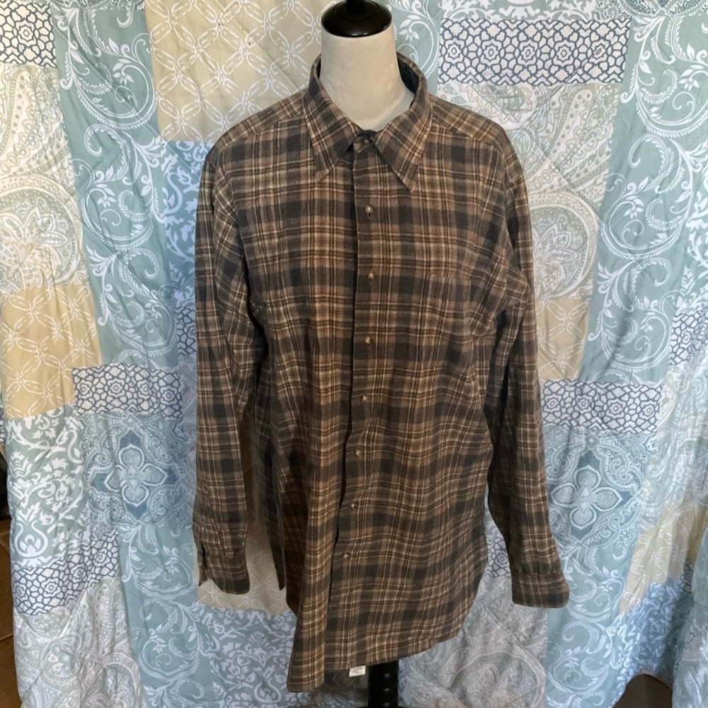 Pendleton Brown Casual Button Down Shirt - image 1